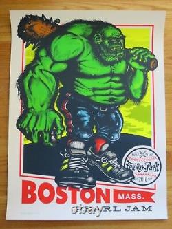 PEARL JAM 2016 FENWAY PARK Boston RED SOX Concert Poster EDDIE VENDER Monster