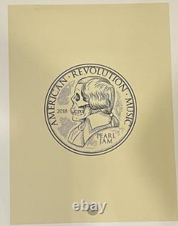 PEARL JAM 2018 Fenway Boston Poster Green Variant S/N #/100 Ian Williams AP