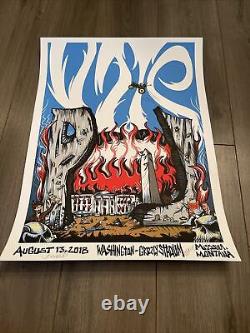 PEARL JAM 2018 MISSOULA poster Signed Bobby Drawz Skulls/Ament