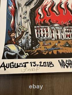 PEARL JAM 2018 MISSOULA poster Signed Bobby Drawz Skulls/Ament