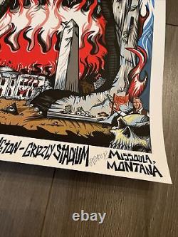 PEARL JAM 2018 MISSOULA poster Signed Bobby Drawz Skulls/Ament