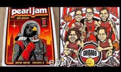 PEARL JAM 2023 CHICAGO United Center- Complete 3 Concert Poster Set 9/5