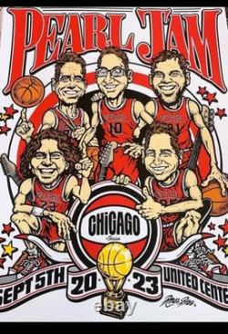 PEARL JAM 2023 CHICAGO United Center- Complete 3 Concert Poster Set 9/5