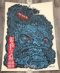PEARL JAM 8/11/2024 AUCKLAND, NEW ZEALAND Tour Event Poster Ames Bros