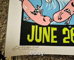 PEARL JAM AP Signed By Munk One & Frank Kozik Amsterdam Concert Poster NM/VG