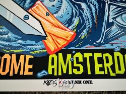 PEARL JAM AP Signed By Munk One & Frank Kozik Amsterdam Concert Poster NM/VG