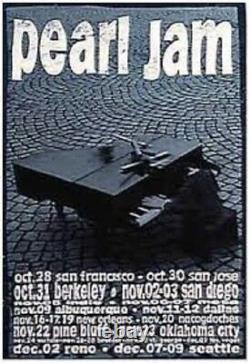 PEARL JAM Ames Bros 1993 West Coast Fall Tour Poster Eddie Vedder