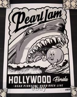 PEARL JAM Apr 24 Hollywood FL N1 2025 Ames Bros GLOW IN THE DARK Poster gitd