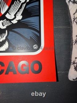 PEARL JAM Aug 20 & 22 Chicago Wrigley 2016 Cliver POSTER Grim Reaper