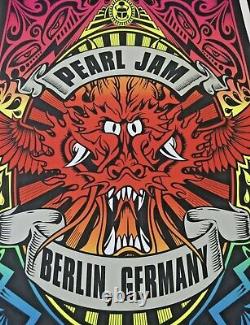 PEARL JAM BERLIN 2014 Screened Tour Poster Official Print 24X36