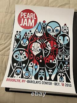 PEARL JAM Brooklyn NY Night 1 2013 Barclays Don Pendleton Poster VEDDER