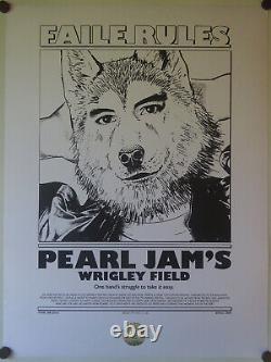 PEARL JAM CONCERT POSTER 2016 WRIGLEY FIELD Chicago IL Official Seal FAILE RARE