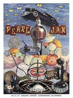 PEARL JAM CONCERT POSTER 2024 Sacramento CA By WINSTON SMITH May 13, 2024