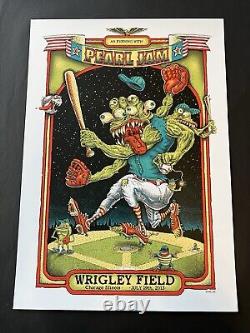 PEARL JAM Concert Poster 7/19/13 Wrigley Field Chicago 2013 EMEK Show Edition