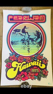 PEARL JAM? EDDIE VEDDER 2006 ORIG HAWAII? SILKSCREEN CONCERT POSTER Ames Bro