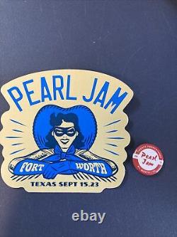 PEARL JAM Fort Worth N2 Bandana, License Plate, Pin, Sticker & Poster Set READ