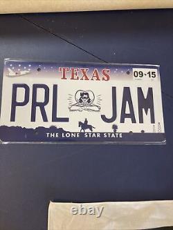 PEARL JAM Fort Worth N2 Bandana, License Plate, Pin, Sticker & Poster Set READ