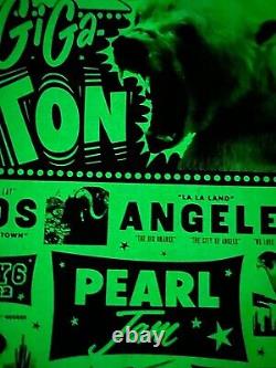 PEARL JAM Los Angeles 2022 AP Poster Glow in the Dark Variant Signed Ames Bros