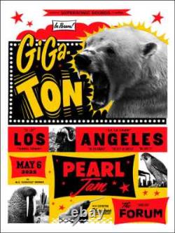 PEARL JAM Los Angeles 2022 Screen Print AP Poster Signed S/N #/130 Ames Bros