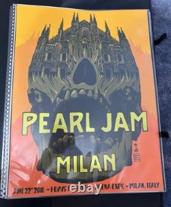 PEARL JAM Milan 2018 Original Show Poster Print BY MONDO ARTIST FRANCAVILLA