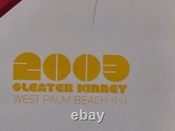 PEARL JAM Orig. Concert Poster. 2003. SLEATER KINNEY TOUR. West Palm Beach