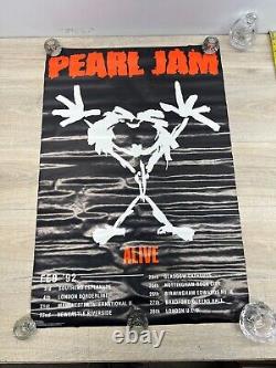 PEARL JAM Original 1992 Poster RARE Vintage Alive 22x33 new from orig tube p25
