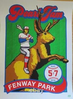 PEARL JAM POSTER 2016 FENWAY PARK BOSTON MA by AMES BROS