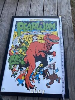 PEARL JAM POSTER COLUMBUS 2010 BAND OF HORSES. AMES BROS Framed Signed Numbered