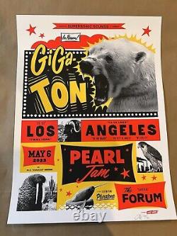 PEARL JAM Poster Los Angeles 2022 Ames Bros AP Signed #/130 Vedder FREE SHIPPING