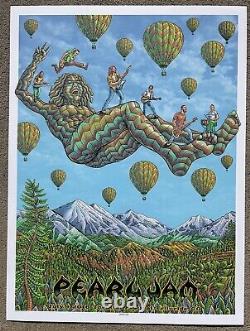 PEARL JAM Ride Festival 2016 Telluride, Colorado 18x24 Concert Poster By Emek