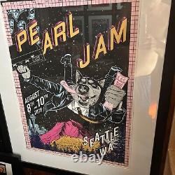 PEARL JAM Seattle 2018 Tour Poster DB Cooper Wolf