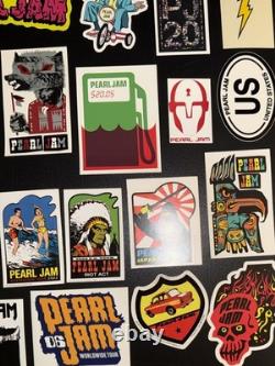 PEARL JAM Sticker Lot 1998-2006 Ames Poster Vintage Rare 10C Riot Tour Japan