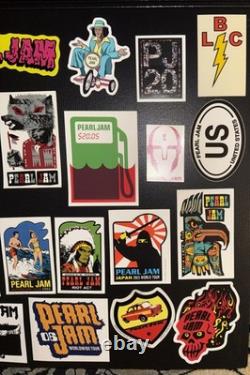 PEARL JAM Sticker Lot 1998-2006 Ames Poster Vintage Rare 10C Riot Tour Japan
