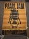 Pearl Jam Uk Tour Poster Ten 1992 Vintage Very Rare 40 X 60 Large See Details