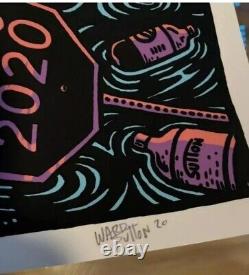 PROOF 1 of 2 PEARL JAM Poster San Diego 2020 SIGNED Ames Bros Ward Sutton MINT