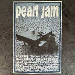 Pearl Jam 1993 Fall Tour Poster SF Dallas New Orleans Seattle Ames Bros