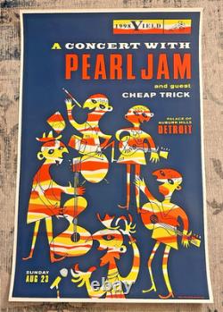 Pearl Jam 1998 Detroit MI 8/23/98 Yield Tour Poster Ames Bros