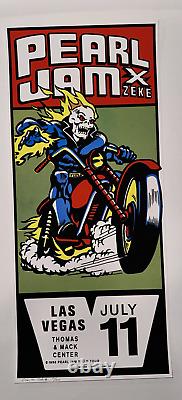 Pearl Jam 1998 Las Vegas, NV Concert Poster S/N Mint Condition Ames