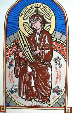Pearl Jam 2000 Los Angeles San Diego Ames Bros Poster Print Rare stained glass