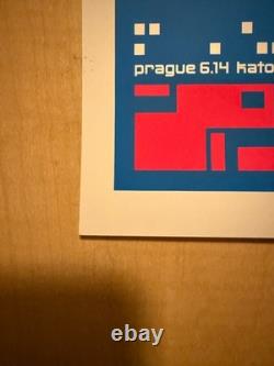 Pearl Jam 2000 Tour Poster Europe Prague Budapest Ames Bros Seribellum Mint