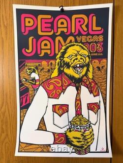Pearl Jam 2003 Las Vegas Screenprint Poster Ames Bros 16.5x26 Rare Eddie Vedder