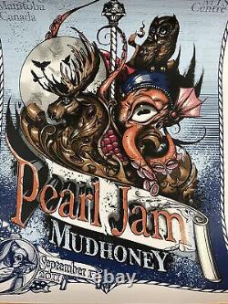Pearl Jam 2011 Greg Simkins poster Craola Winnipeg Manitoba, CAN