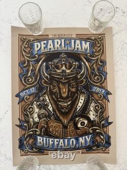 Pearl Jam 2013 Buffalo Authentic Poster 24x18