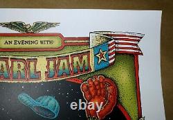 Pearl Jam 2013 July 19 Chicago Wrigley Field Emek Rare Poster Eddie Vedder