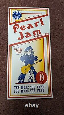 Pearl Jam 2013 Kevin Shuss CrackerJack Poster Chicago, IL Wrigley Field