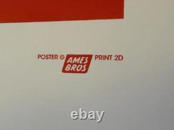 Pearl Jam 2013 Lollapalooza Screenprint Poster Santiago Chile Ames Bros. 18x26