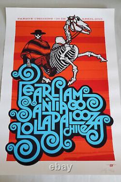 Pearl Jam 2013 Santiago Chile Poster Ames Bros AP Signed Numbered