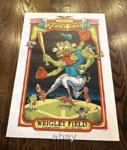 Pearl Jam 2013 Wrigley Field Chicago Concert Poster Emek Monster SHARP