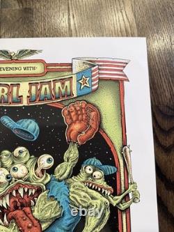 Pearl Jam 2013 Wrigley Field Chicago Concert Poster Emek Monster SHARP
