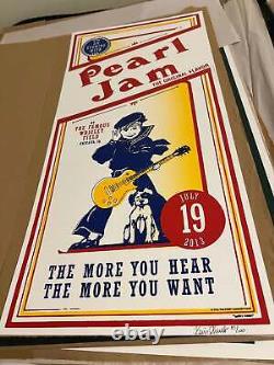 Pearl Jam 2013 Wrigley Field Poster by Kevin Shuss Crackerjack SIGNED SN